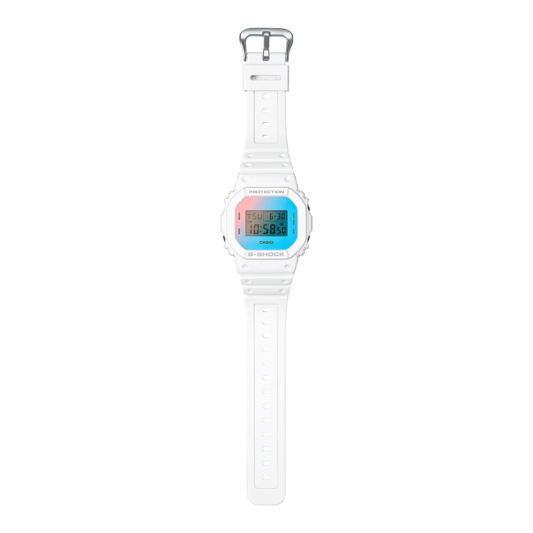 Casio G-Shock DW-5600TL-7 White and Blue LED Backlight Digital Men's Watch DW5600TL-7