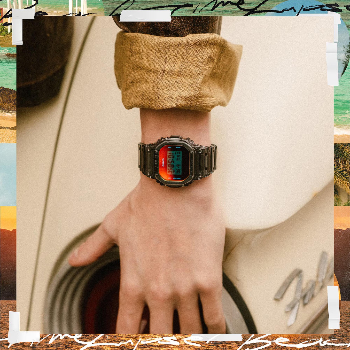 Casio G-Shock DW-5600TLS-8 Black & Orange LED Backlight Digital Men's Watch DW5600TLS-8