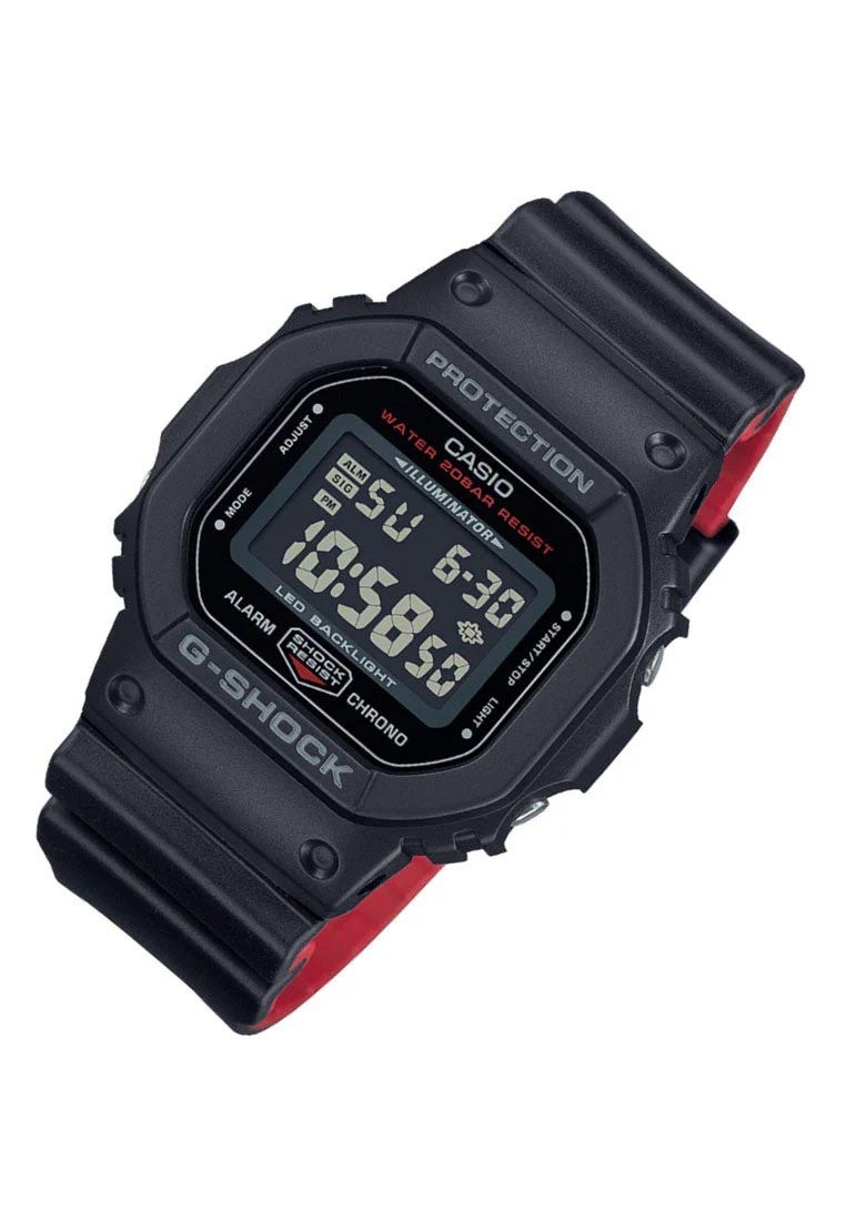 Casio G-Shock DW-5600UHR-1 Black & Red Digital Men's Watch DW5600UHR-1