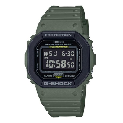 Casio G-Shock DW-5610SU-3 Square Face Digital Men's Watch (Green x Black)