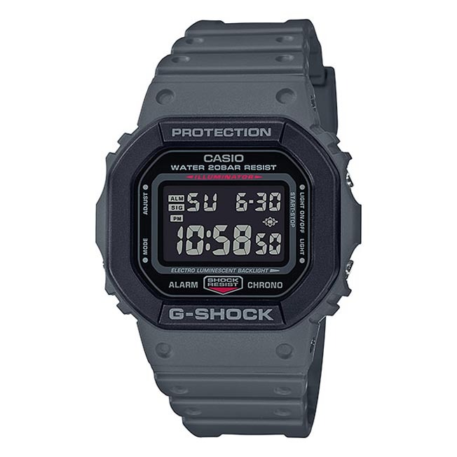 Casio G-Shock DW-5610SU-8 Square Face Digital Men's Watch (Dark Grey x Black)