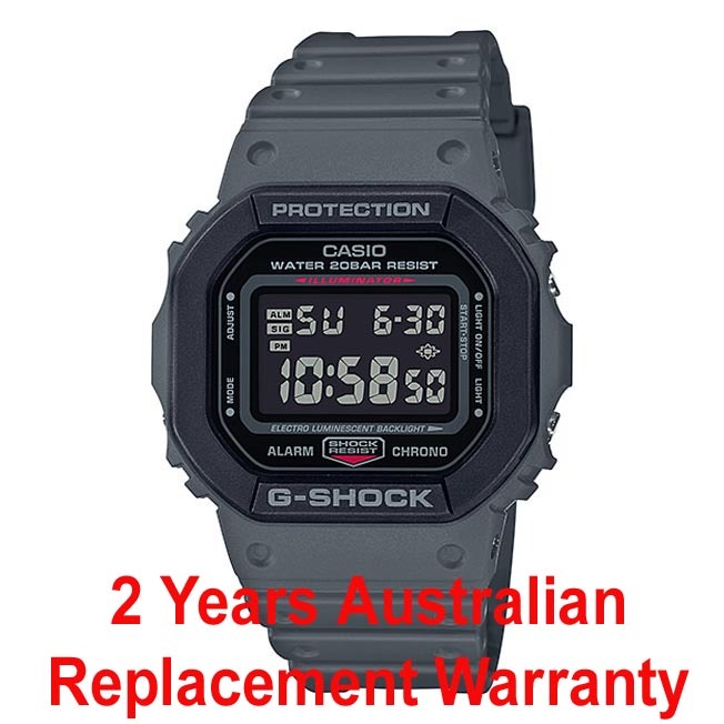 Casio G-Shock DW-5610SU-8 Square Face Digital Men's Watch (Dark Grey x Black)