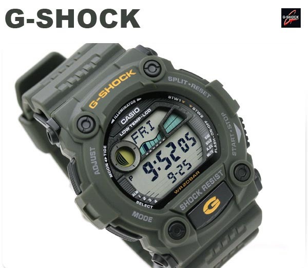Casio G-Shock G-7900-3 Tide Graph Moon Data Digital Men Watch Green ozdigitalwatch.com.au