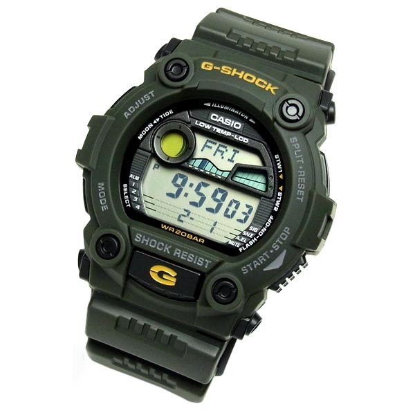 Casio G-Shock G-7900-3 Tide Graph Moon Data Digital Men Watch Green ozdigitalwatch.com.au