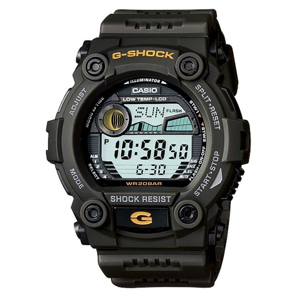Casio G-Shock G-7900-3 Tide Graph Moon Data Digital Men Watch Green ozdigitalwatch.com.au