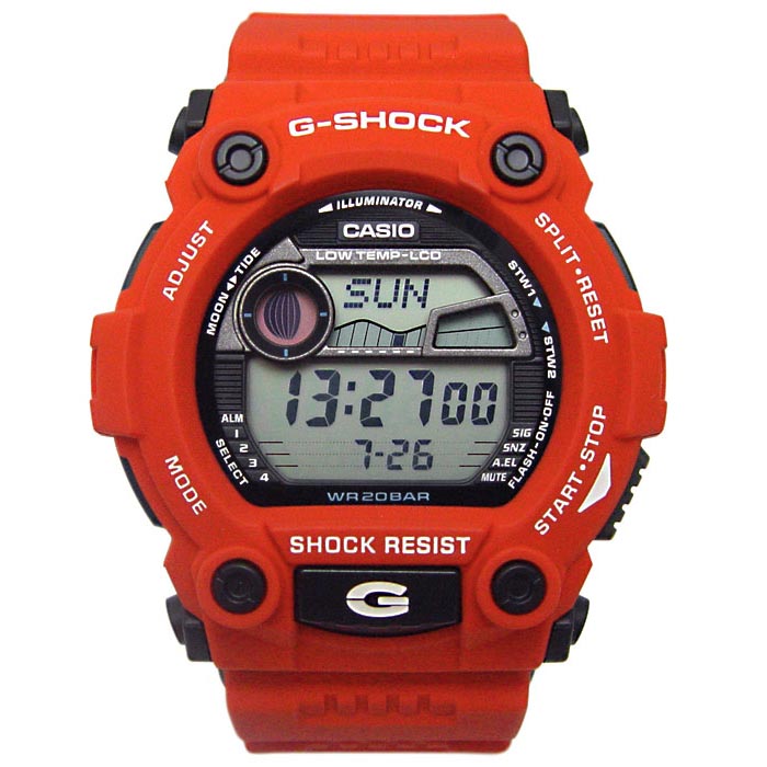 Casio G-Shock G-7900A-4 Tide Graph Moon Data Digital Men's Watch (Red) G7900A-4