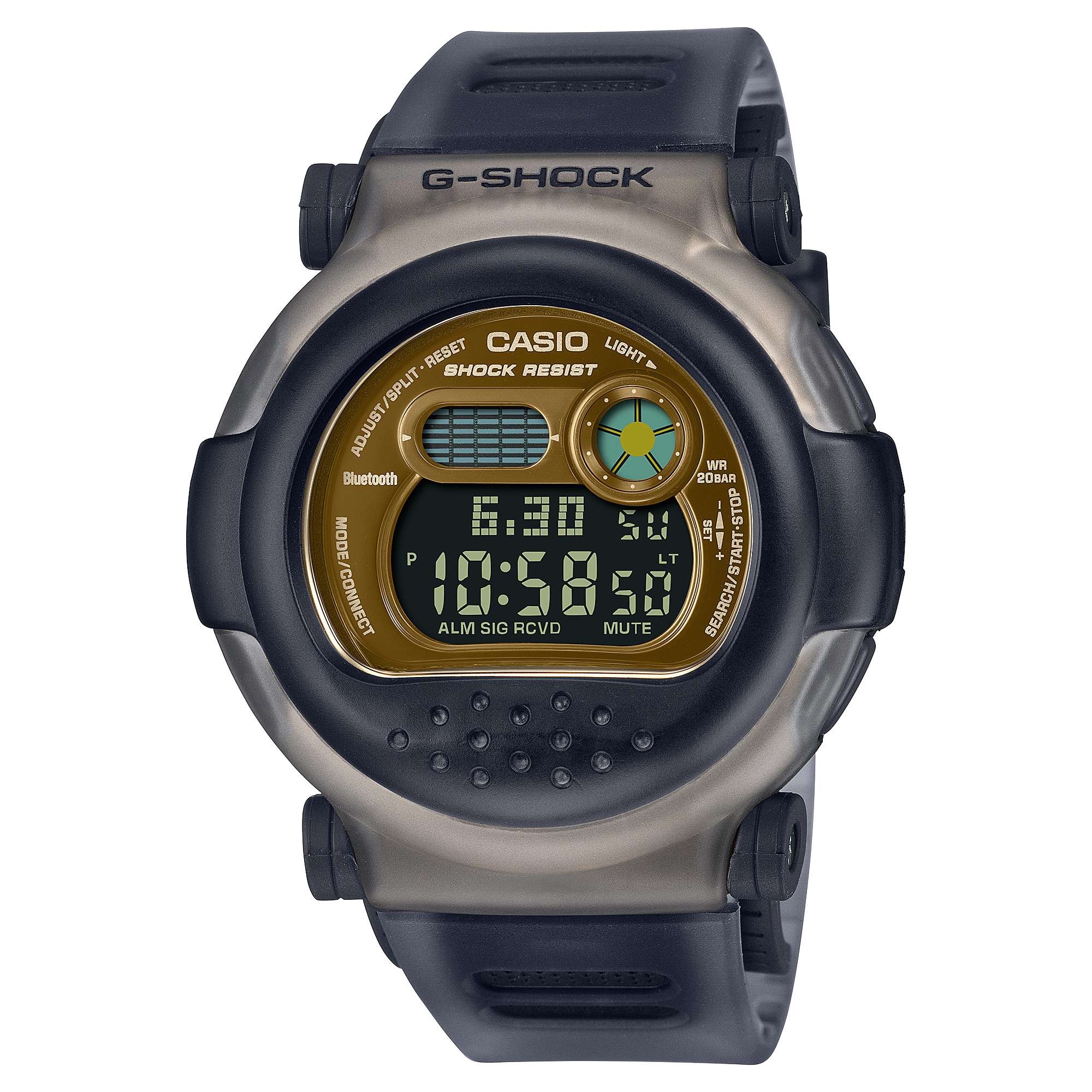 Casio G-Shock G-B001MVB-8 Double Bezel Capsule Smartphone Link Men's Watch (Gold & Grey)