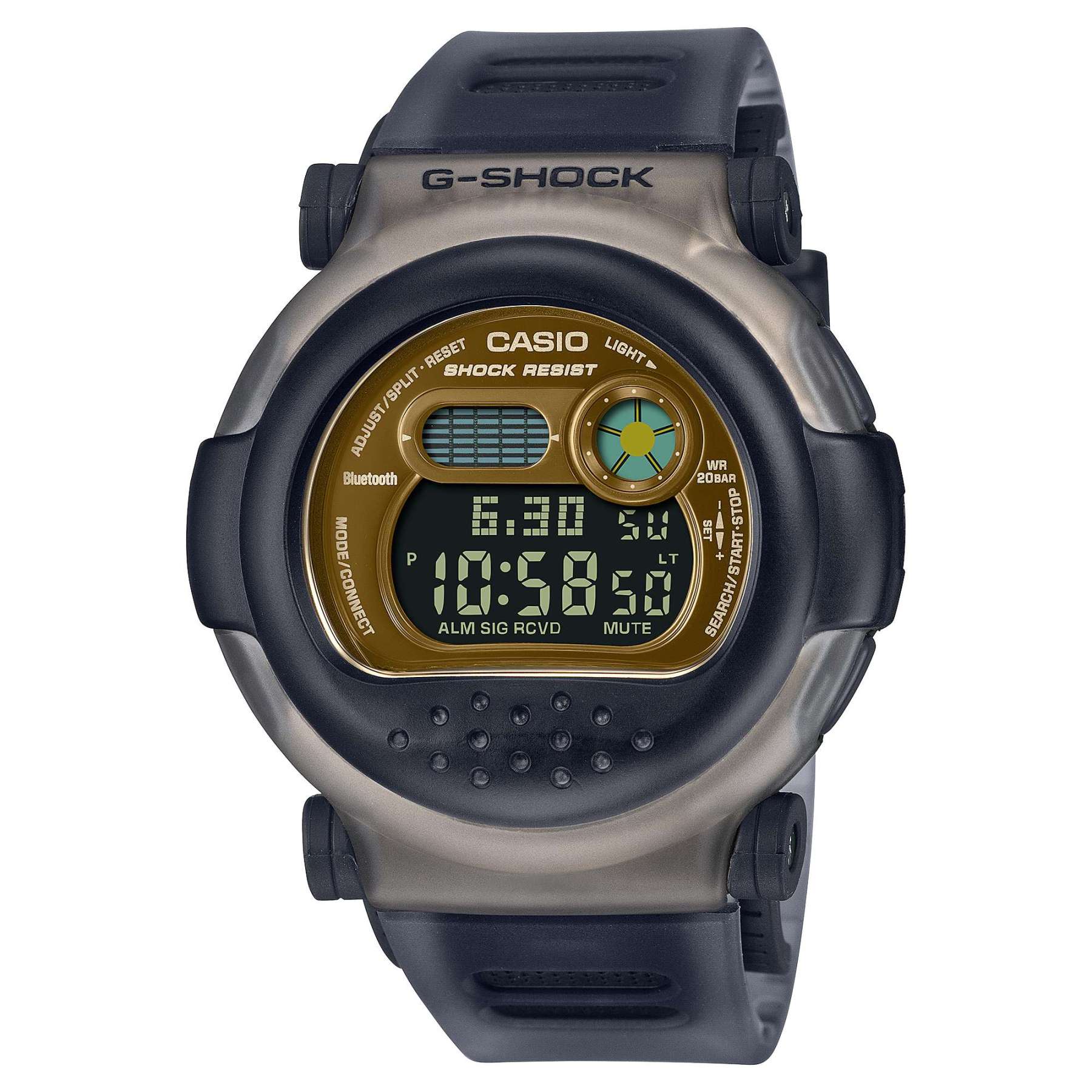 Casio G-Shock G-B001MVB-8 Double Bezel Capsule Smartphone Link Men's Watch (Gold & Grey)