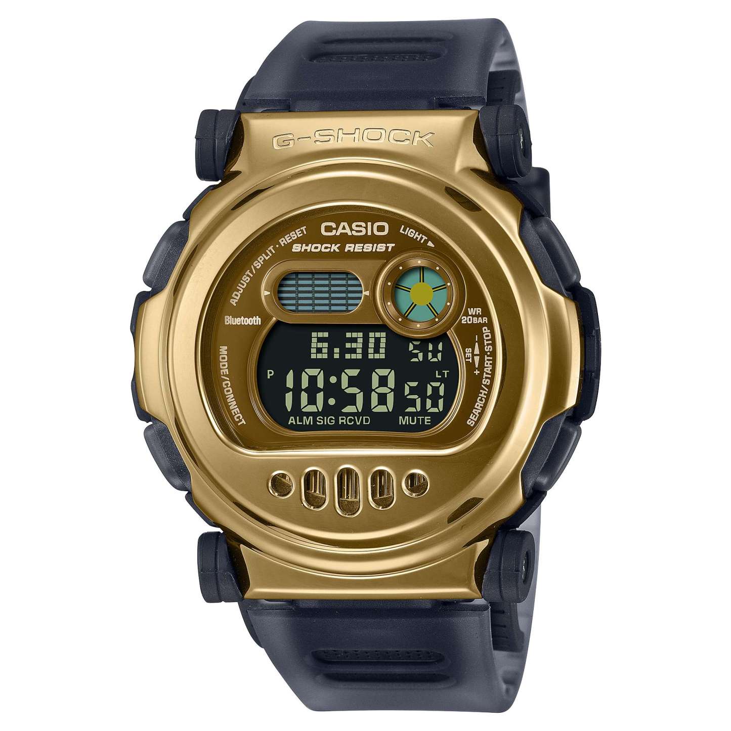 Casio G-Shock G-B001MVB-8 Double Bezel Capsule Smartphone Link Men's Watch (Gold & Grey)