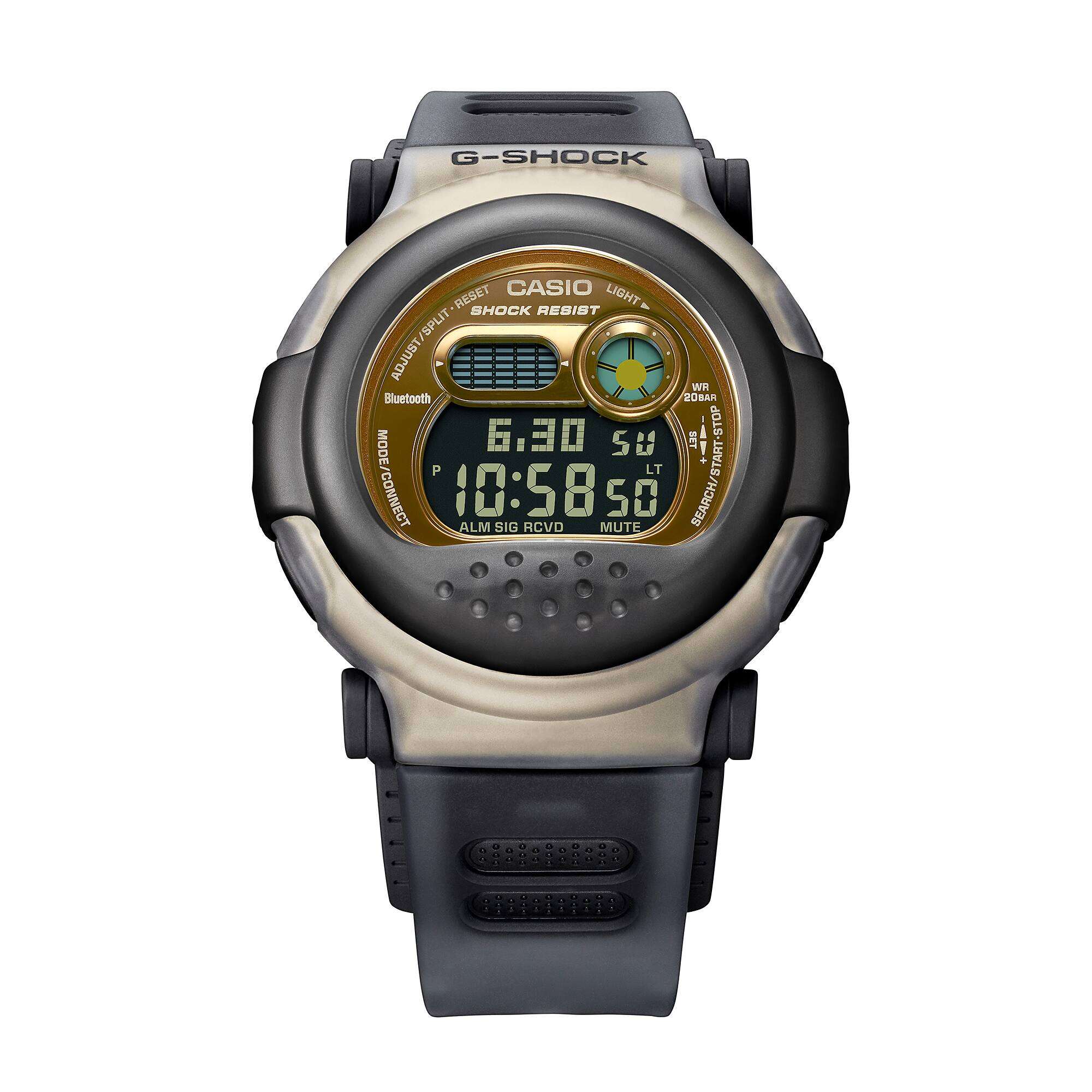 Casio G-Shock G-B001MVB-8 Double Bezel Capsule Smartphone Link Men's Watch (Gold & Grey)