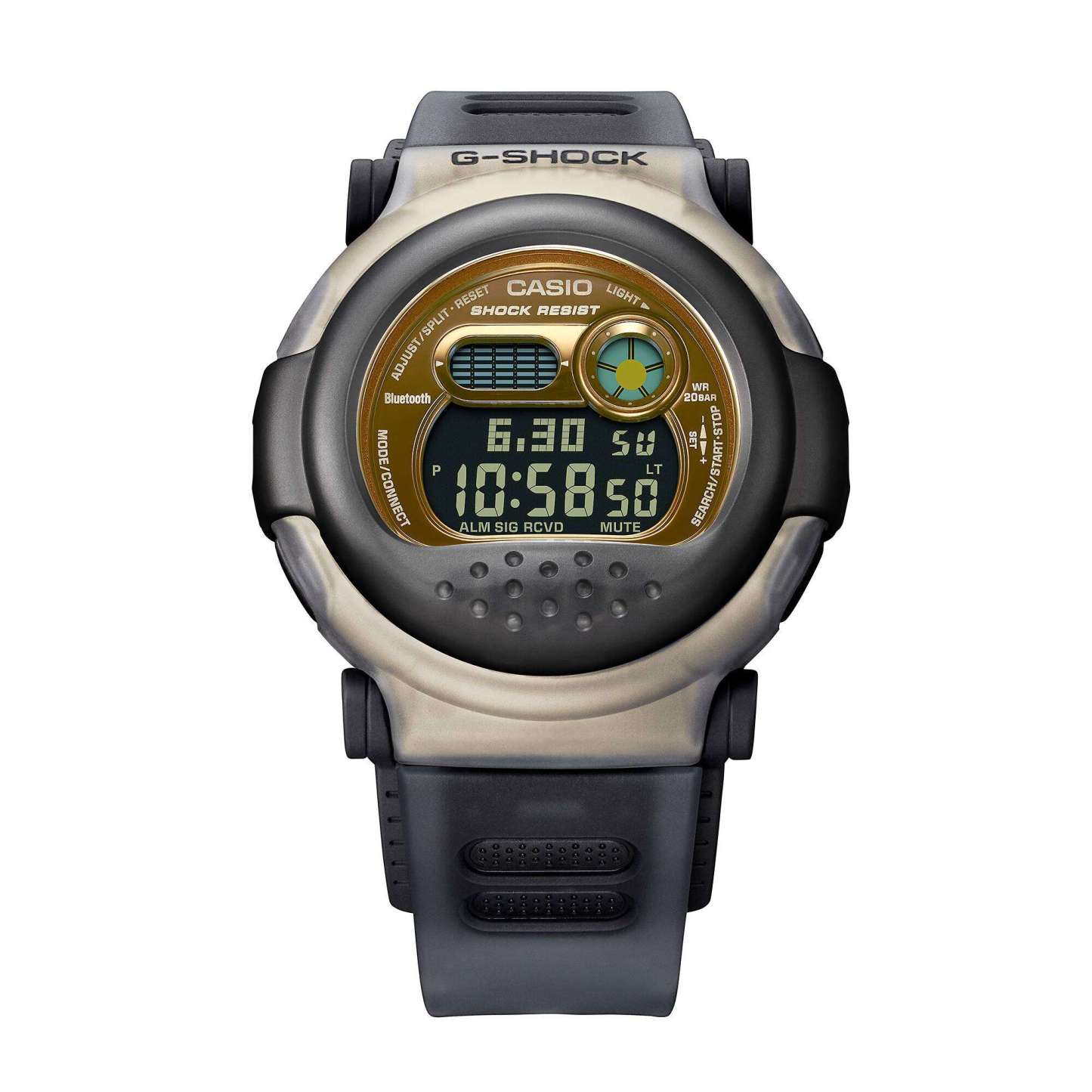 Casio G-Shock G-B001MVB-8 Double Bezel Capsule Smartphone Link Men's Watch (Gold & Grey)