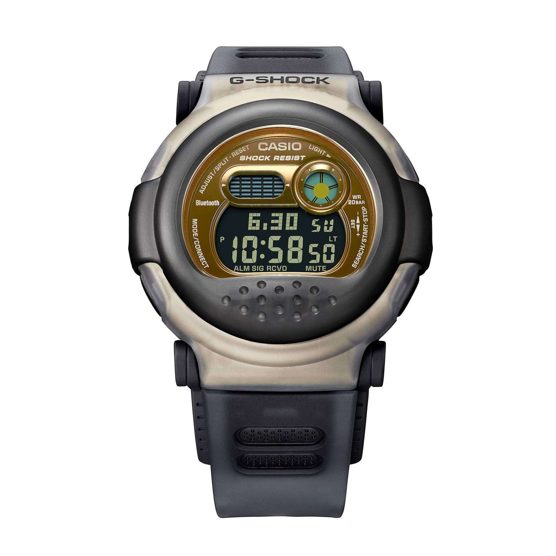 Casio G-Shock G-B001MVB-8 Double Bezel Capsule Smartphone Link Men's Watch (Gold & Grey)