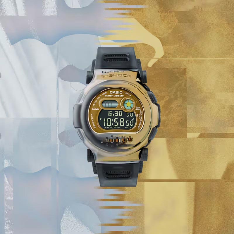 Casio G-Shock G-B001MVB-8 Double Bezel Capsule Smartphone Link Men's Watch (Gold & Grey)