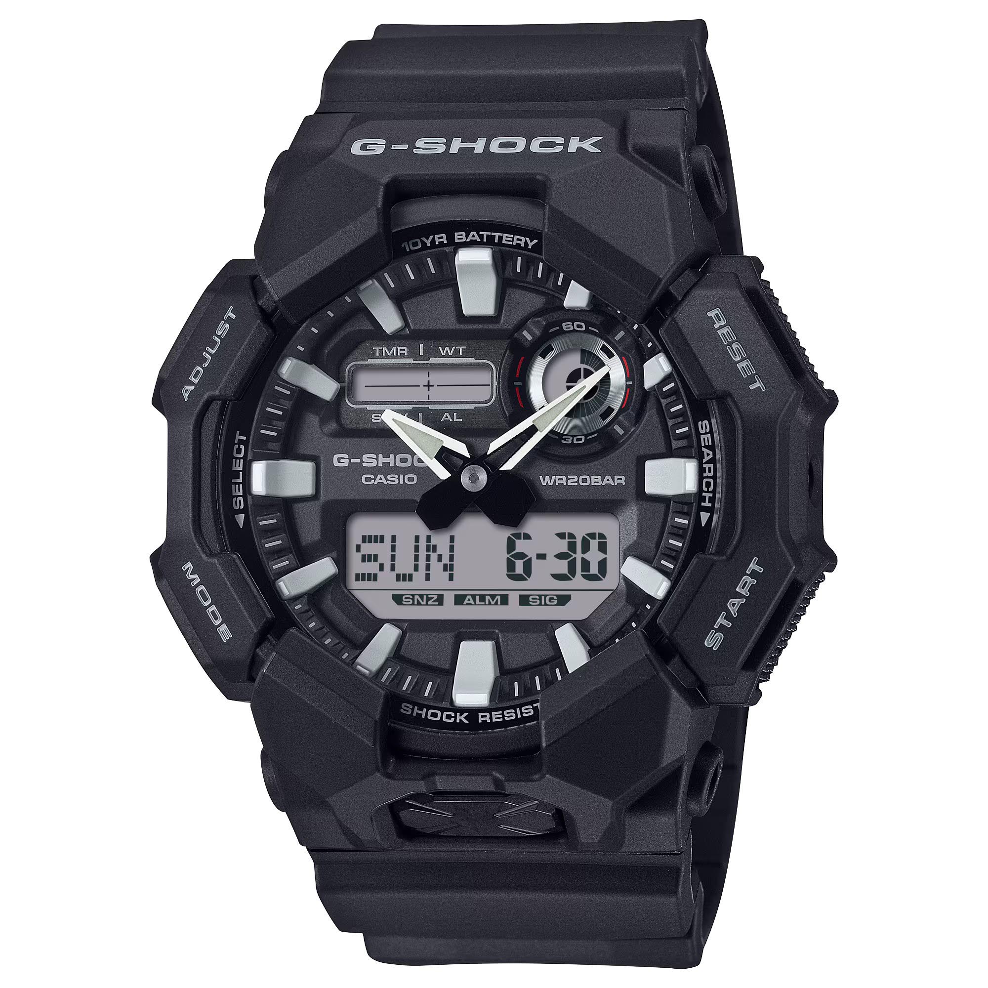 Casio G-Shock GA-010-1A Large Case 10-Year Battery Analog Digital Men's Watch (Black)