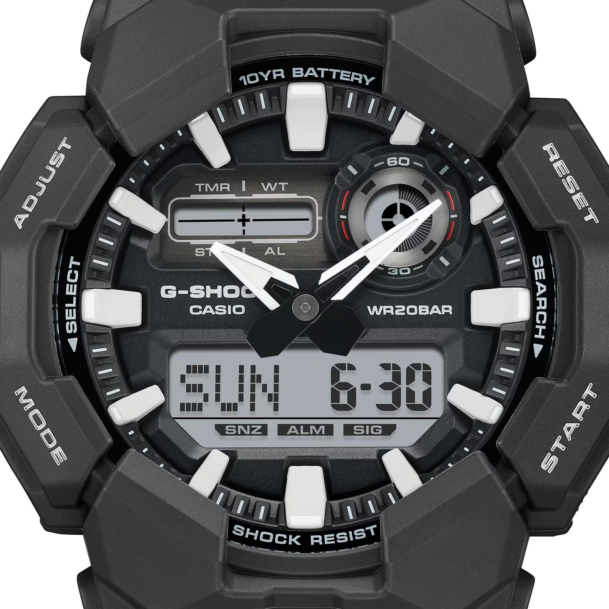 Casio G-Shock GA-010-1A Large Case 10-Year Battery Analog Digital Men's Watch (Black)