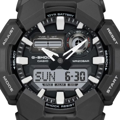 Casio G-Shock GA-010-1A Large Case 10-Year Battery Analog Digital Men's Watch (Black)