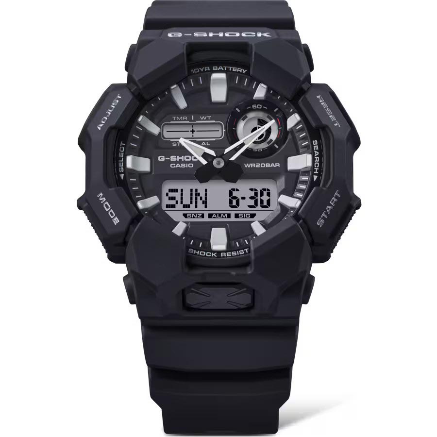 Casio G-Shock GA-010-1A Large Case 10-Year Battery Analog Digital Men's Watch (Black)
