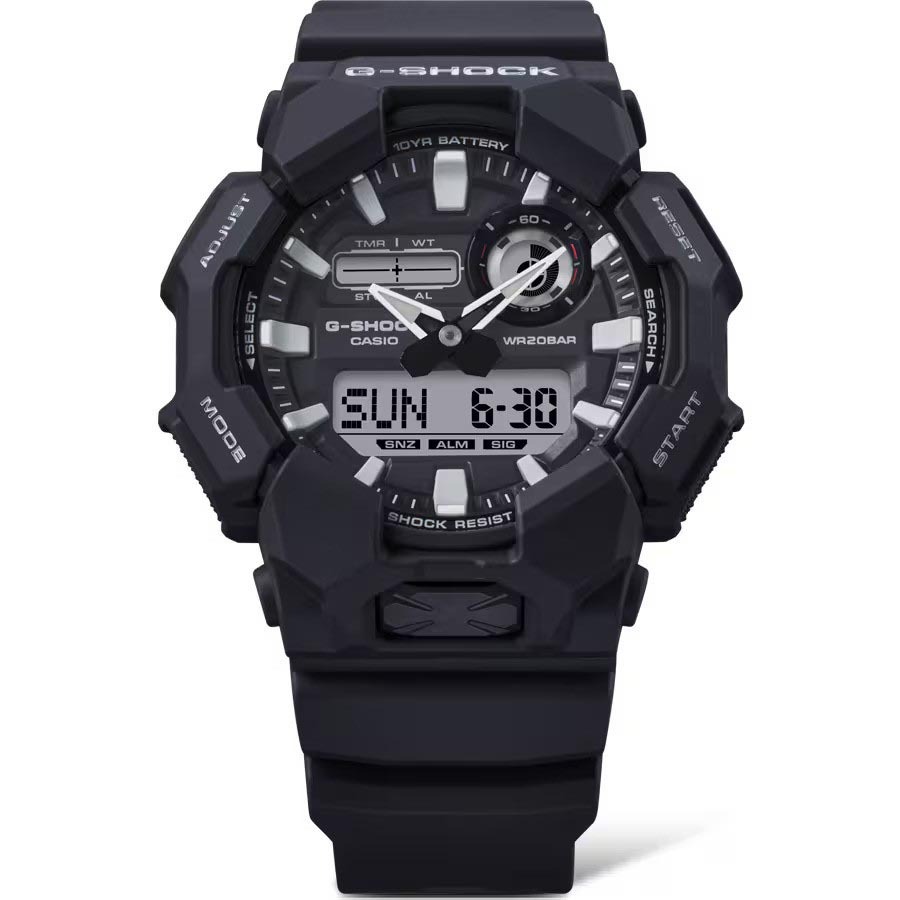 Casio G-Shock GA-010-1A Large Case 10-Year Battery Analog Digital Men's Watch (Black)