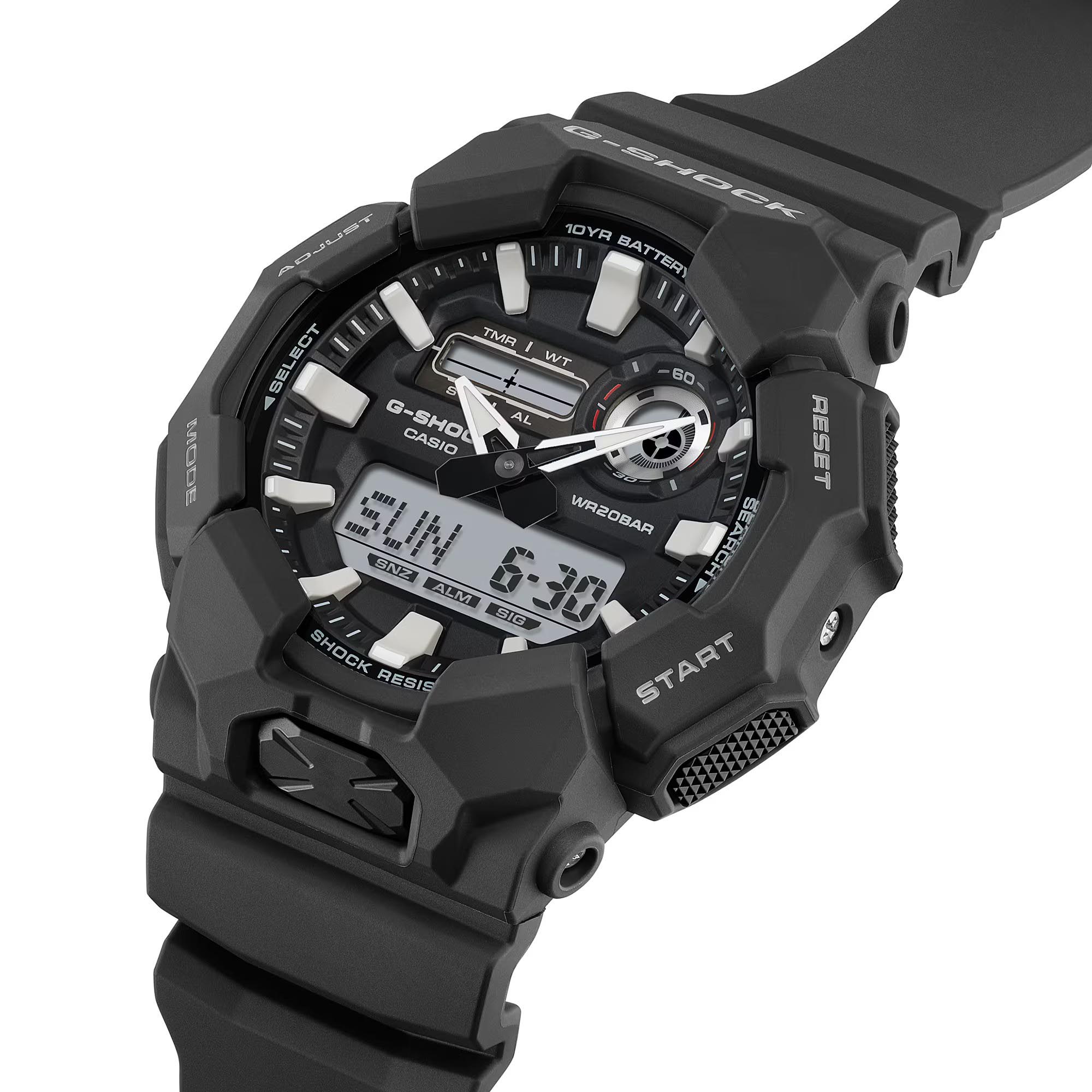 Casio G-Shock GA-010-1A Large Case 10-Year Battery Analog Digital Men's Watch (Black)
