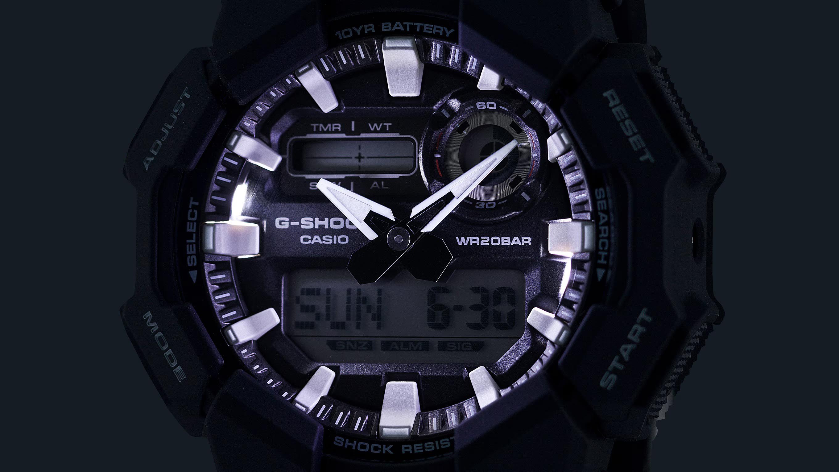 Casio G-Shock GA-010-1A Large Case 10-Year Battery Analog Digital Men's Watch (Black)