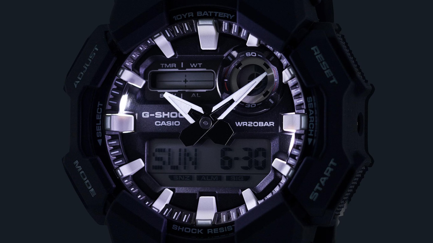 Casio G-Shock GA-010-1A Large Case 10-Year Battery Analog Digital Men's Watch (Black)