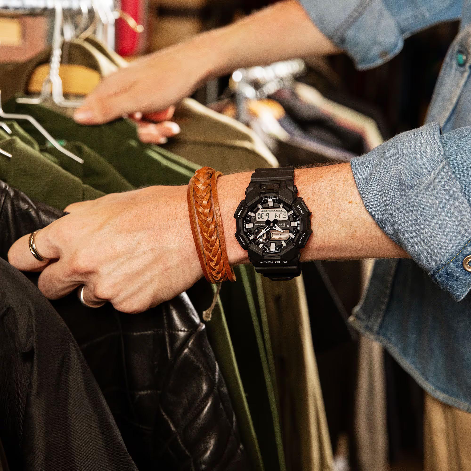 Casio G-Shock GA-010-1A Large Case 10-Year Battery Analog Digital Men's Watch (Black)