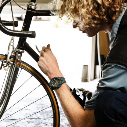 Casio G-Shock GA-010-2A Large Case 10-Year Battery Analog Digital Men's Watch (Green)