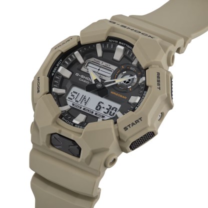 Casio G-Shock GA-010-5A Large Case 10-Year Battery Analog Digital Men's Watch (Beige)
