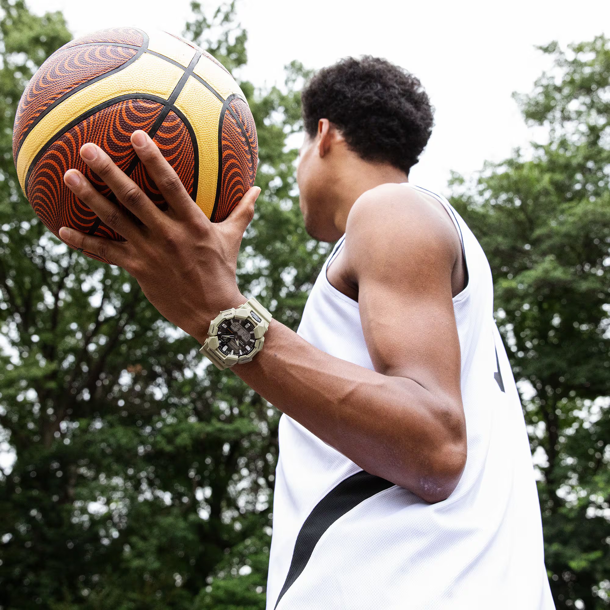 Casio G-Shock GA-010-5A Large Case 10-Year Battery Analog Digital Men's Watch (Beige)