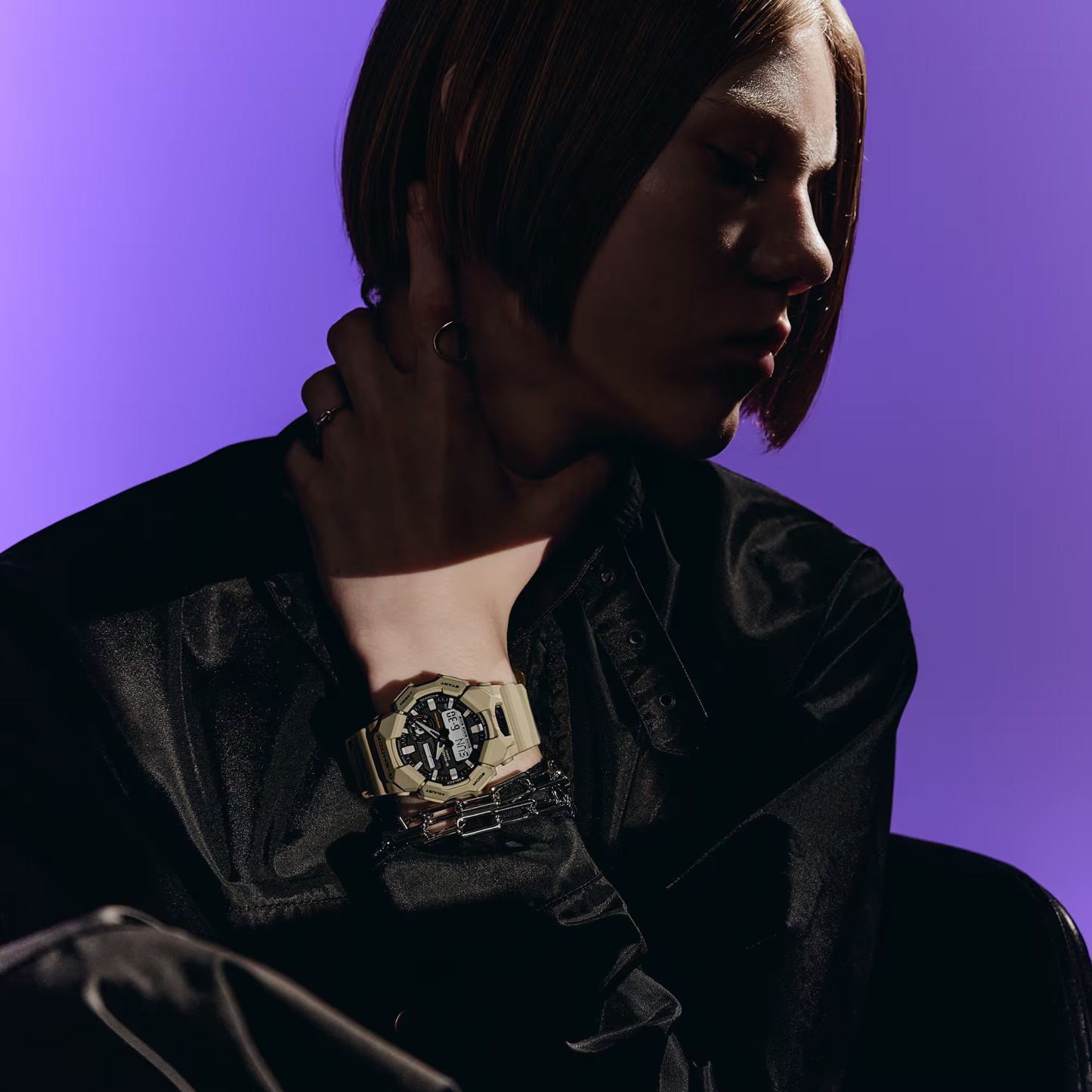 Casio G-Shock GA-010-5A Large Case 10-Year Battery Analog Digital Men's Watch (Beige)