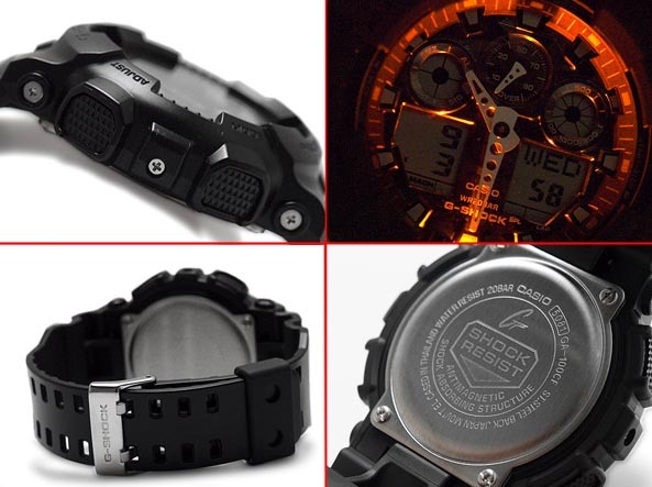 Casio G-Shock GA-100CF-1A Analog Digital Men Watch Camouflage Black ozdigitalwatch.com.au