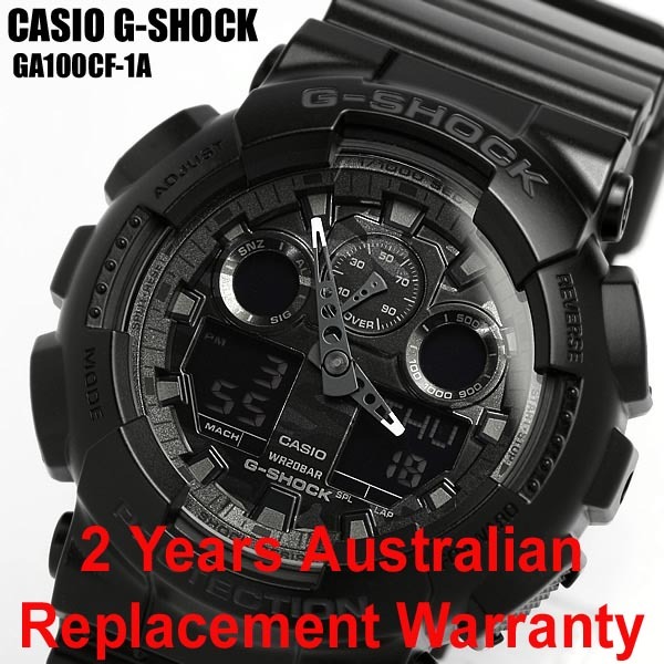 Casio G-Shock GA-100CF-1A Analog Digital Men Watch Camouflage Black ozdigitalwatch.com.au