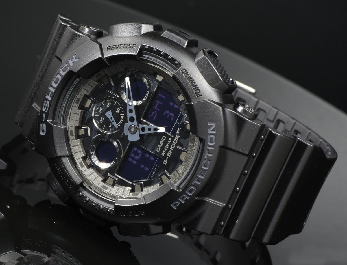 Casio G-Shock GA-100CF-1A Analog Digital Men Watch Camouflage Black ozdigitalwatch.com.au