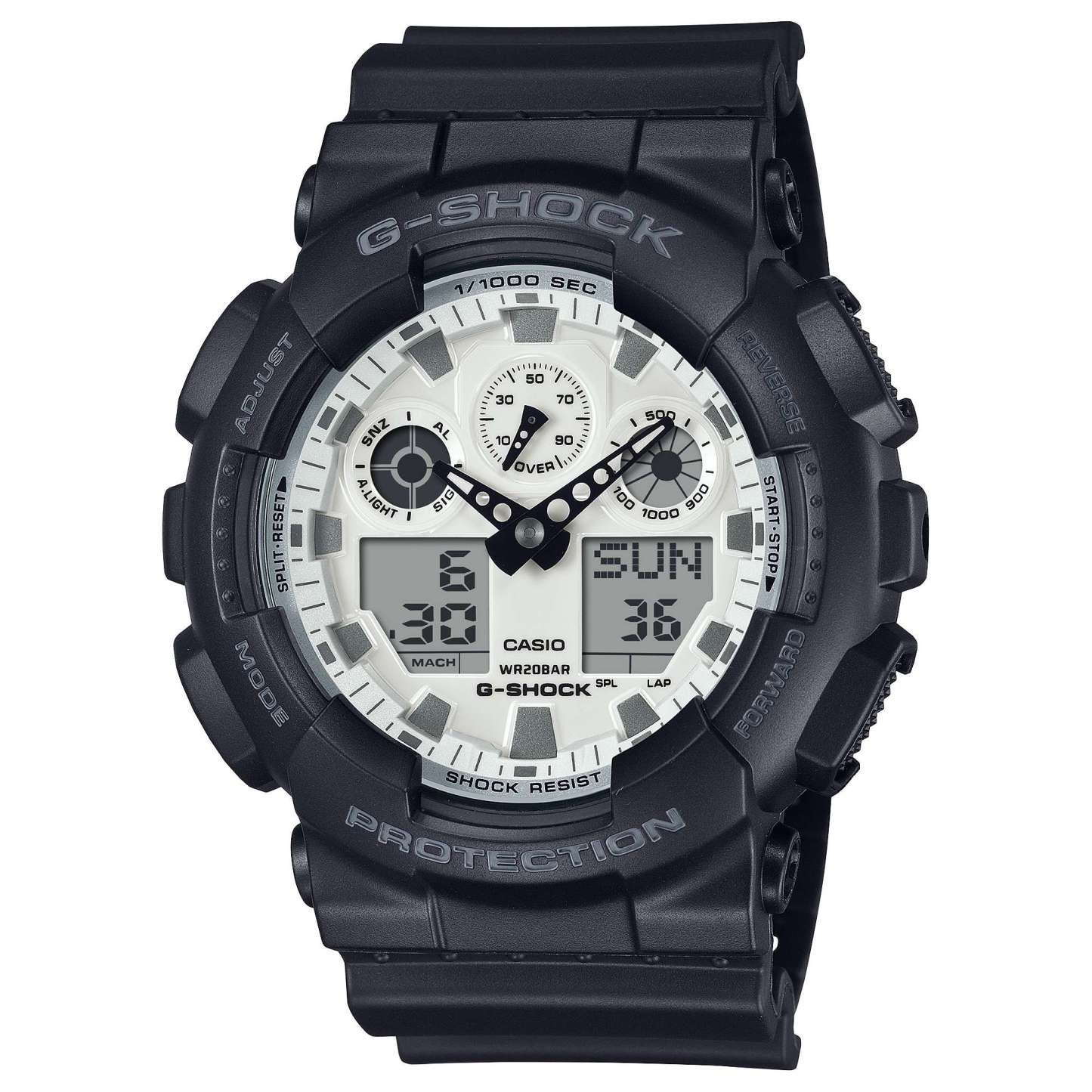 Casio G-Shock GA100WD-1A Analog Digital Men's Watch (Black & White) GA100WD-1A
