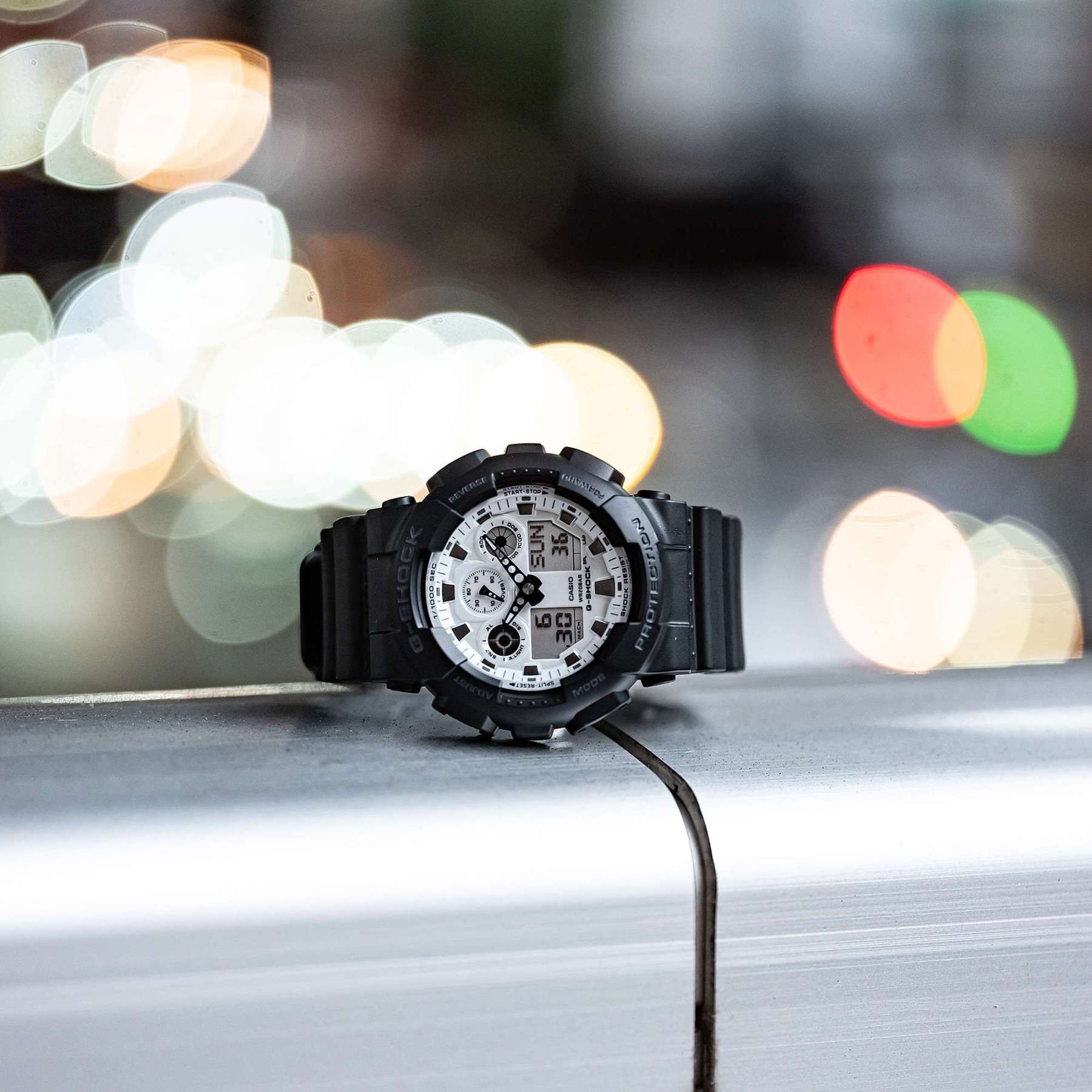 Casio G-Shock GA100WD-1A Analog Digital Men's Watch (Black & White) GA100WD-1A