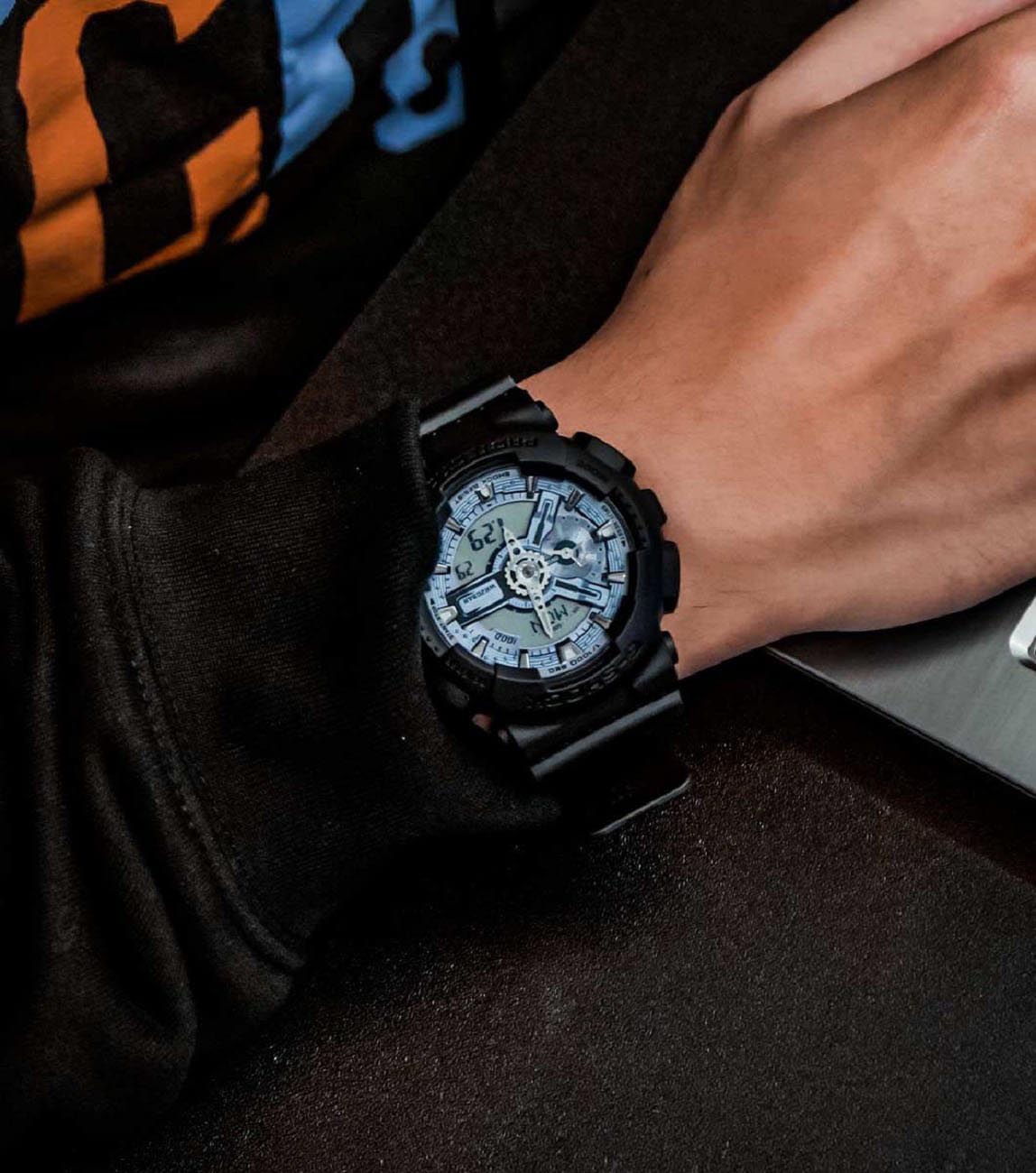 Casio G-Shock GA-110CD-1A2 Analog Digital Men's Watch (Ice Blue & Black) GA110CD-1A2