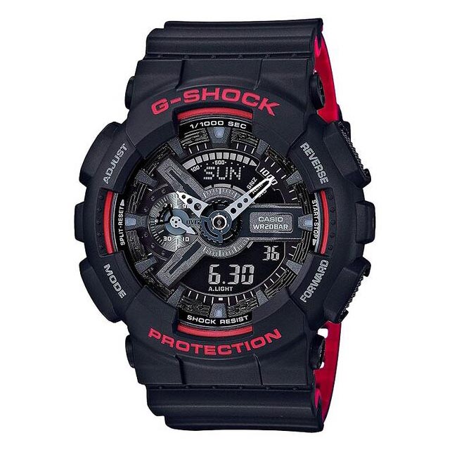 Casio G-Shock GA-110HR-1A Analog Digital Men's Watch (Black x Red) (Special Color Edition) GA110HR-1A