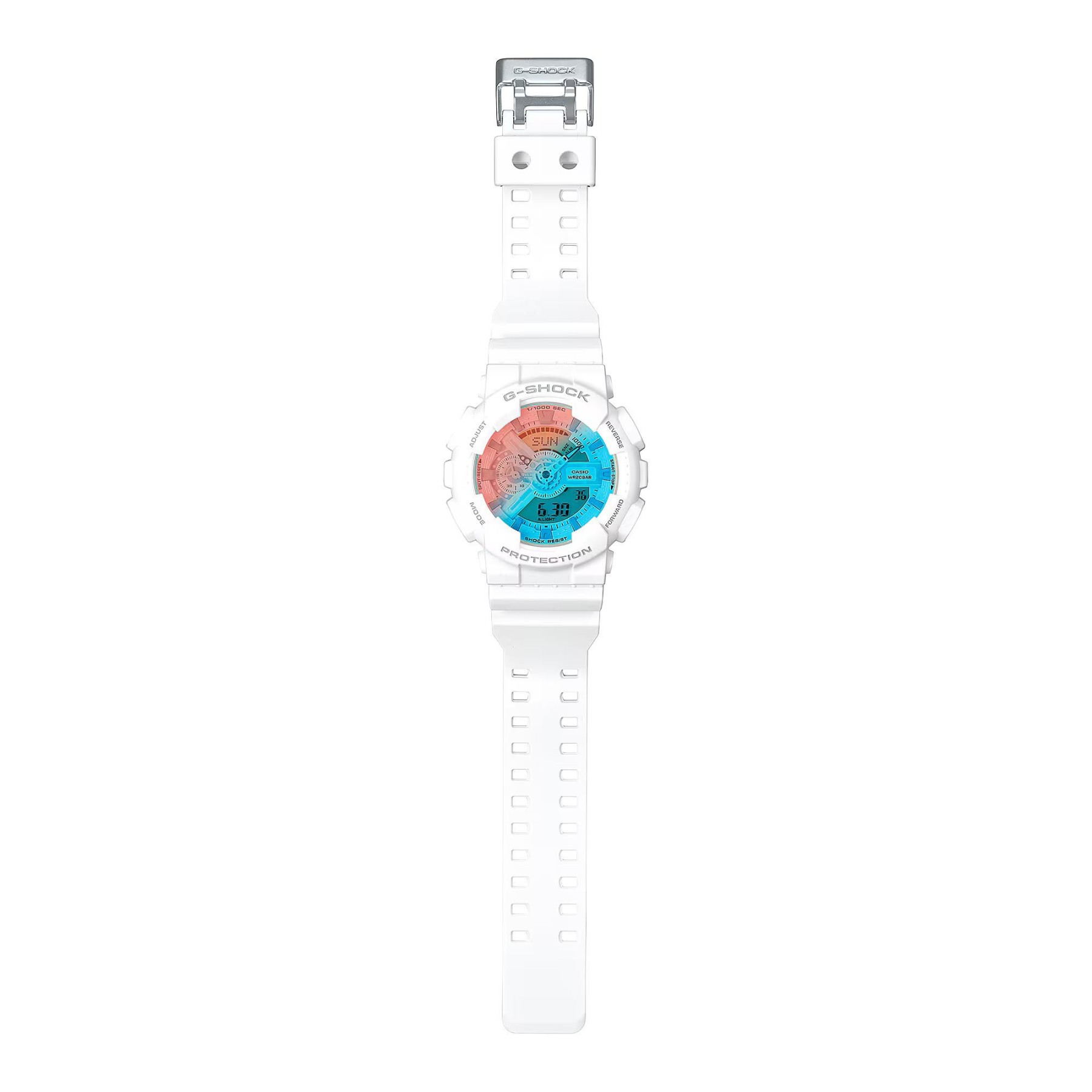 Casio G-Shock GA-110TL-7A Beach Inspired Analog Digital Men's Watch (White & Blue)