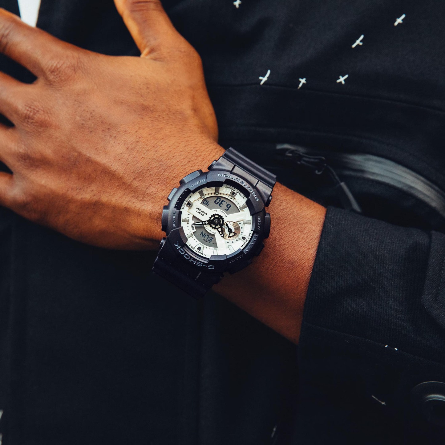 Casio G-Shock GA-110WD-1A Analog Digital Men's Watch (White & Black)