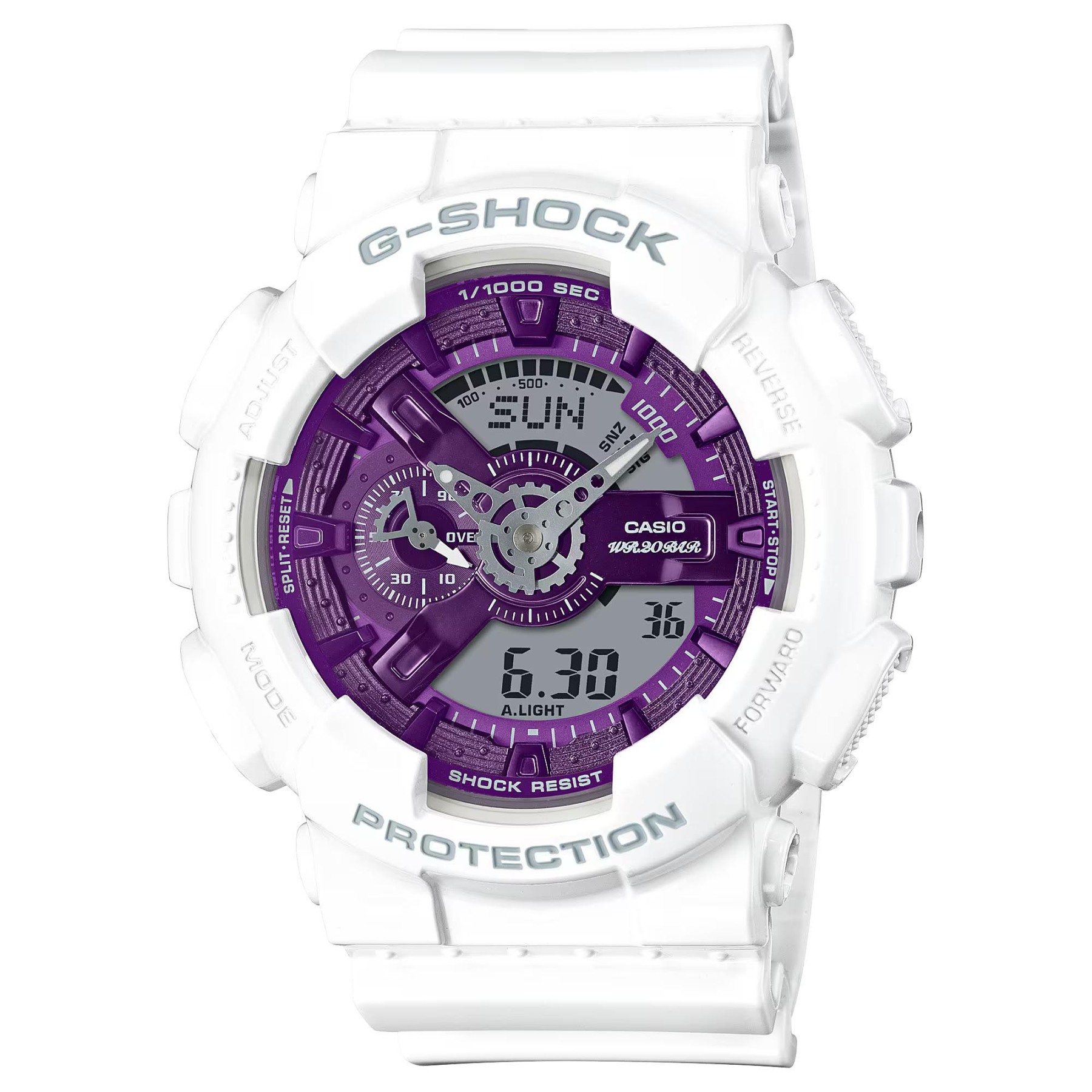 Casio G-Shock GA-110WS-7A Men Watch White Purple Winter Seasonal Collection ozDigitalWatch.com.au