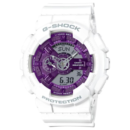 Casio G-Shock GA-110WS-7A Men Watch White Purple Winter Seasonal Collection ozDigitalWatch.com.au