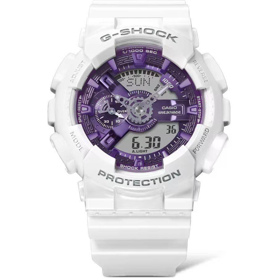 Casio G-Shock GA-110WS-7A Men Watch White Purple Winter Seasonal Collection ozDigitalWatch.com.au