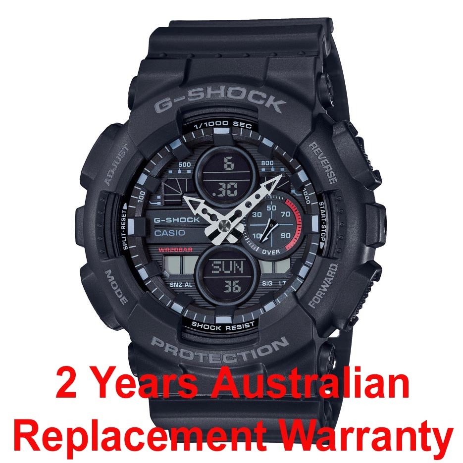 Casio G-Shock GA-140-1A1 Analog Digital Men Watch Black ozdigitalwatch.com.au