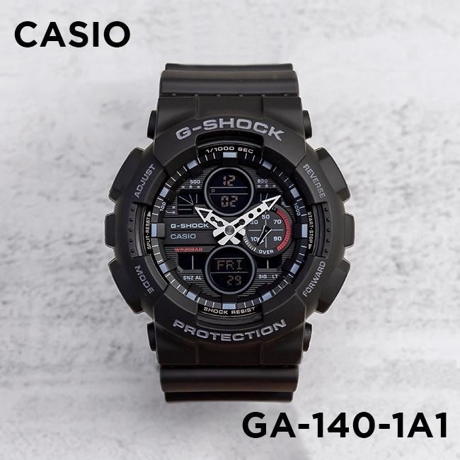 Casio G-Shock GA-140-1A1 Analog Digital Men Watch Black ozdigitalwatch.com.au