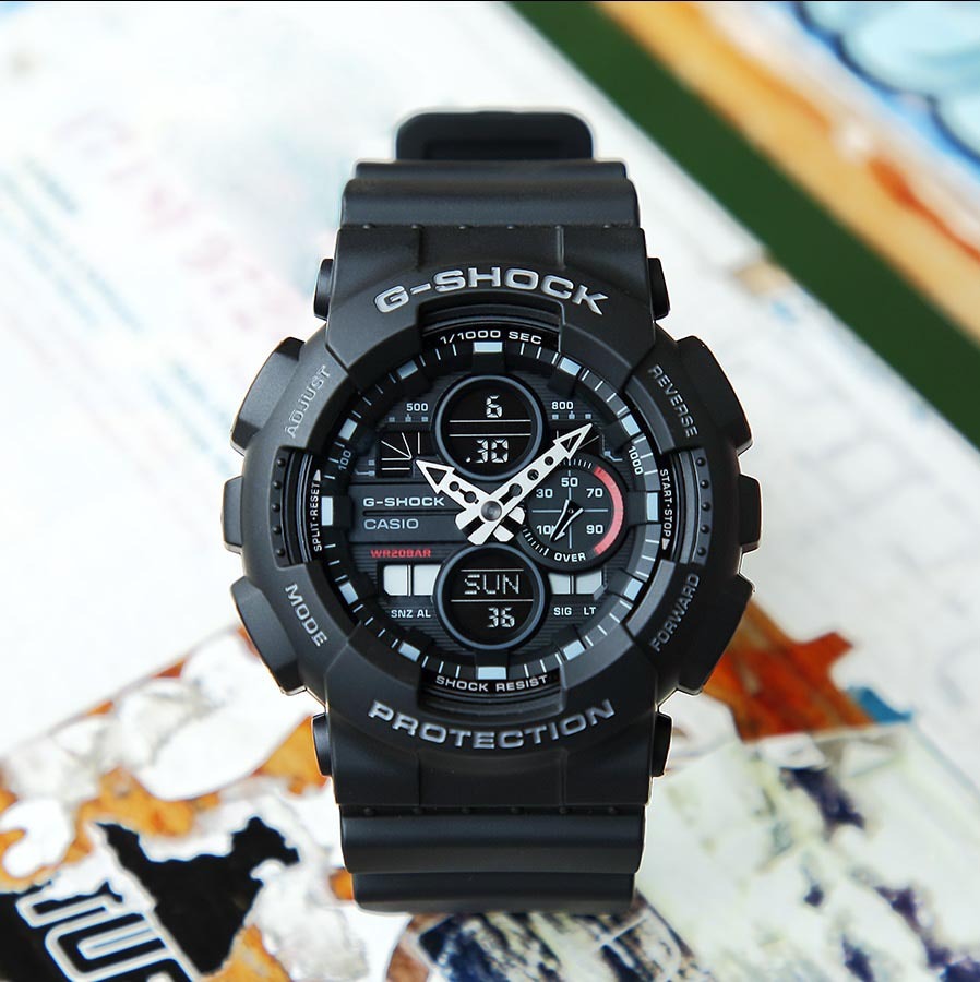 Casio G-Shock GA-140-1A1 Analog Digital Men Watch Black ozdigitalwatch.com.au