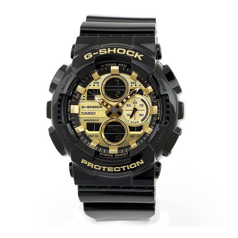 Casio G-Shock GA-140GB-1A1 Analog Digital Men Watch Black Gold ozdigitalwatch.com.au