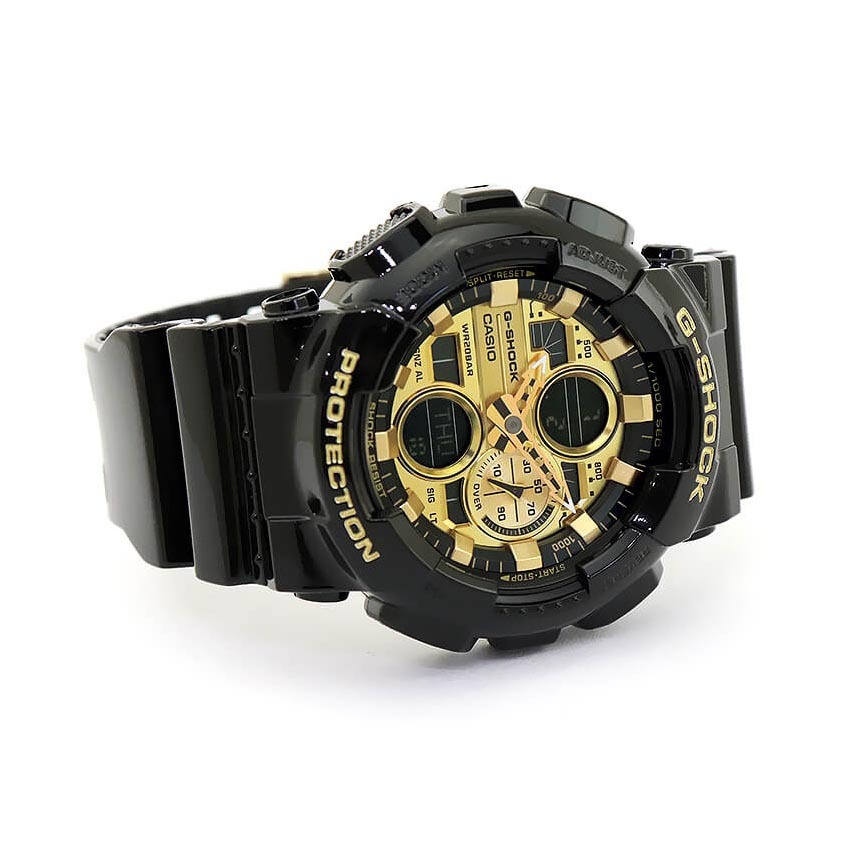 Casio G-Shock GA-140GB-1A1 Analog Digital Men Watch Black Gold ozdigitalwatch.com.au