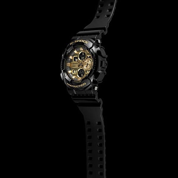 Casio G-Shock GA-140GB-1A1 Analog Digital Men Watch Black Gold ozdigitalwatch.com.au