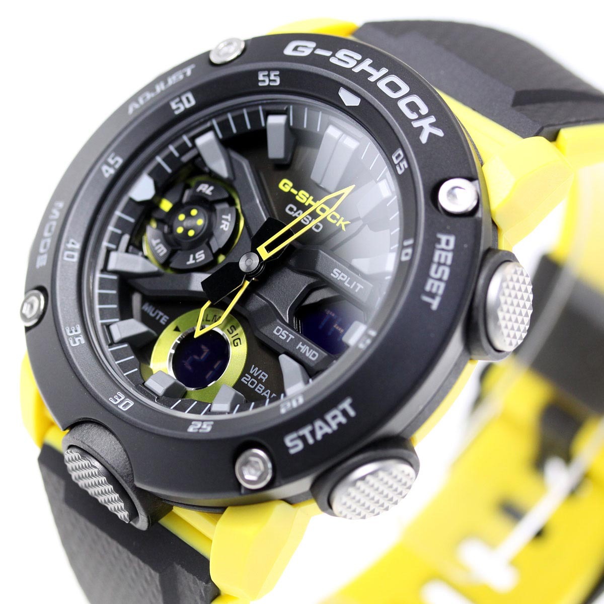 Casio G-Shock GA-2000-1A9 Analog Digital Men Watch Black Yellow ozdigitalwatch.com.au