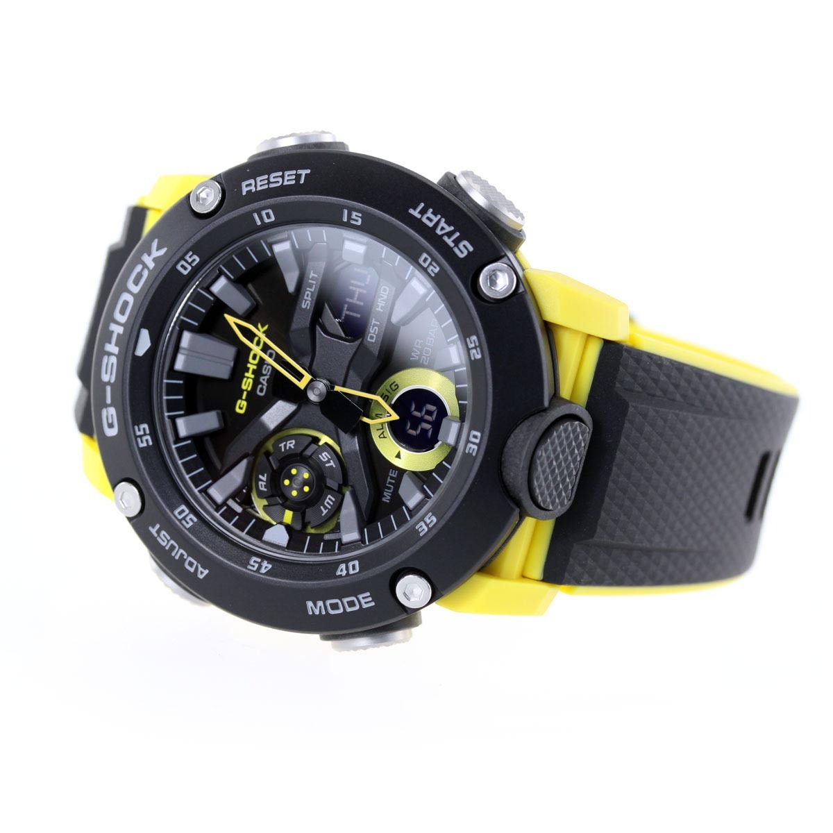 Casio G-Shock GA-2000-1A9 Analog Digital Men Watch Black Yellow ozdigitalwatch.com.au